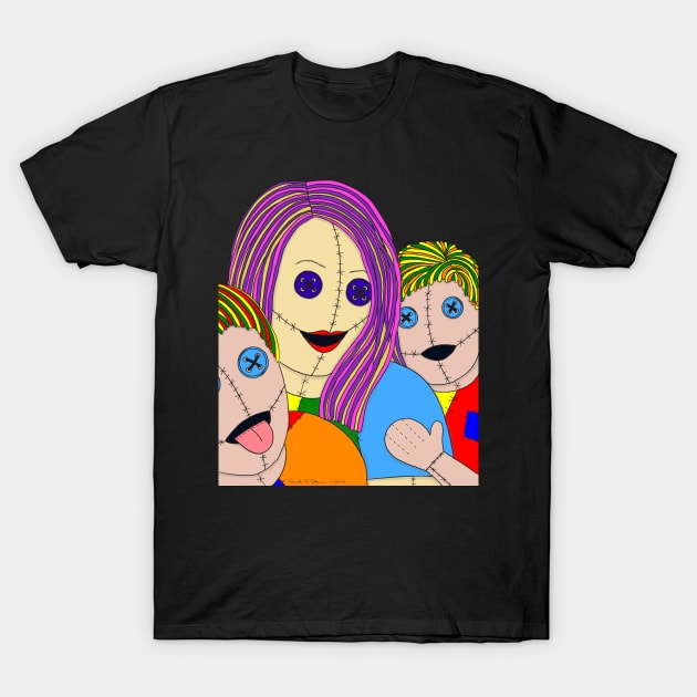 Ragdoll Family Portrait T-Shirt by Sashibala